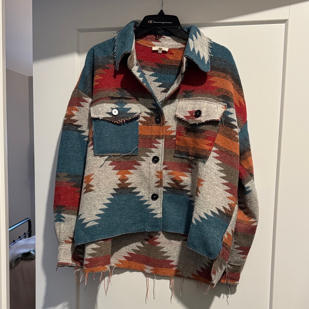 LA MIEL Multicolor Aztec Pattern Jacket